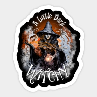 A Little Dark Witchy- Orange Sticker